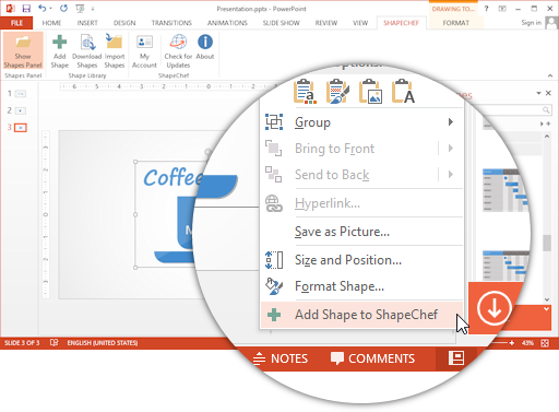 Add Custom PowerPoint Shapes